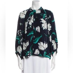 ERDEM silk Blouse with floral print